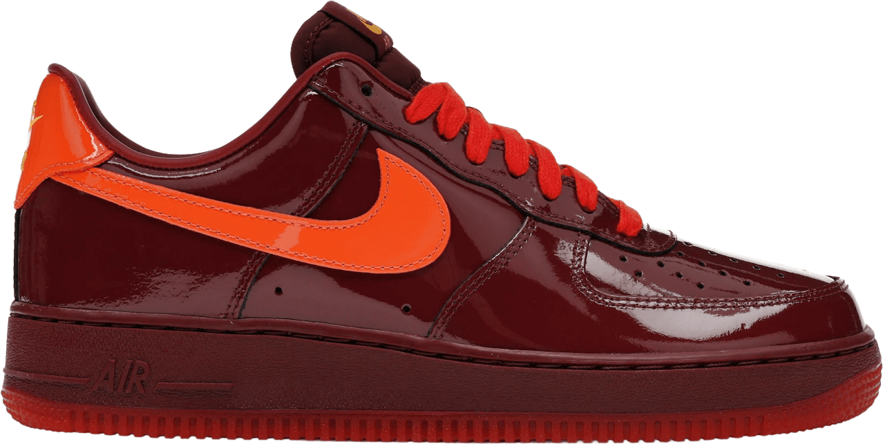 Nike Air Force 1 Low - Patent Leather Dark Team Red Safety Orange