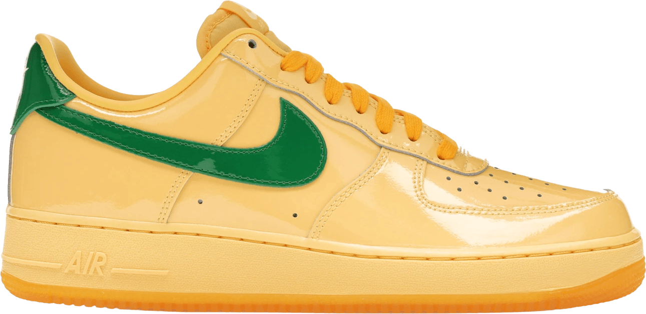 Nike Air Force 1 Low - Patent Leather Topaz Gold Pine Green