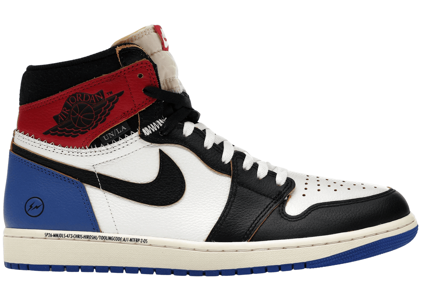 Jordan 1 Retro High OG SP - Fragment x Union LA Varsity Red Sport Royal