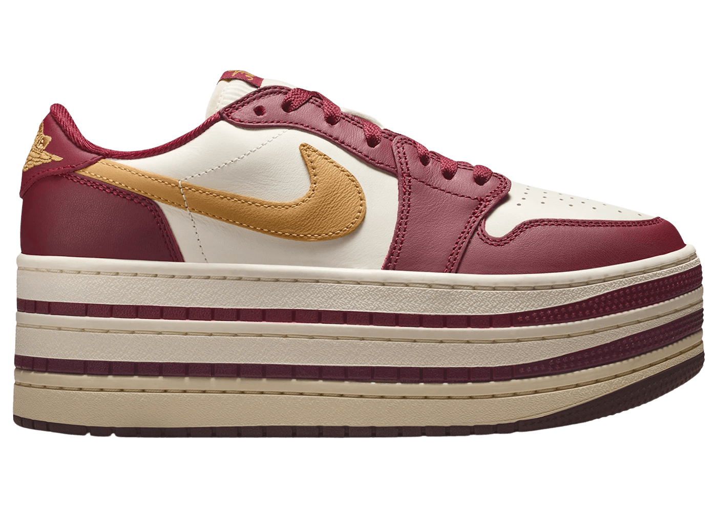 Jordan 1 Low Triple Stack - Team Red Pale Ivory (Women's)
