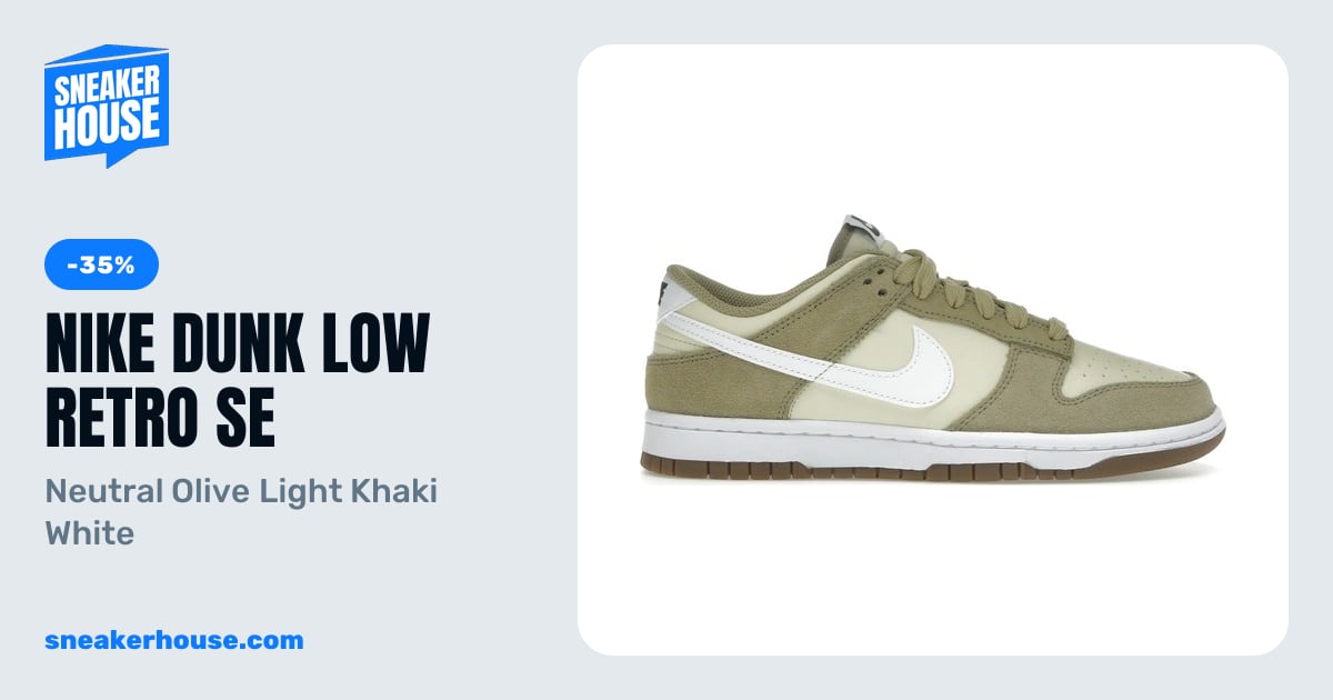 Nike Dunk Low Retro SE - Neutral Olive Light Khaki White | SneakerHouse