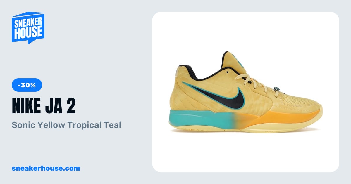 Nike Ja 2 - Sonic Yellow Tropical Teal | SneakerHouse