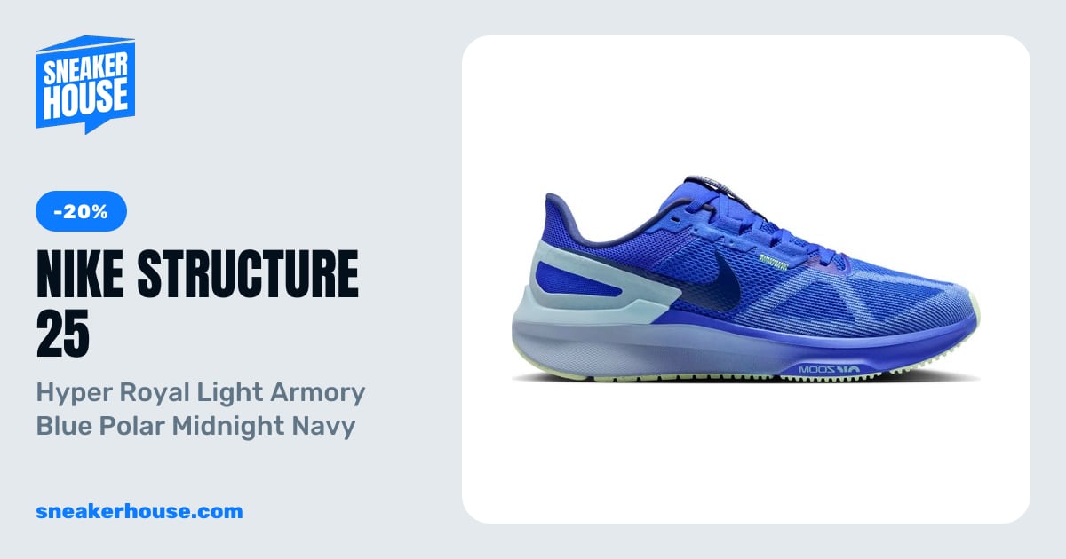 Nike Structure 25 - Hyper Royal Light Armory Blue Polar Midnight Navy ...