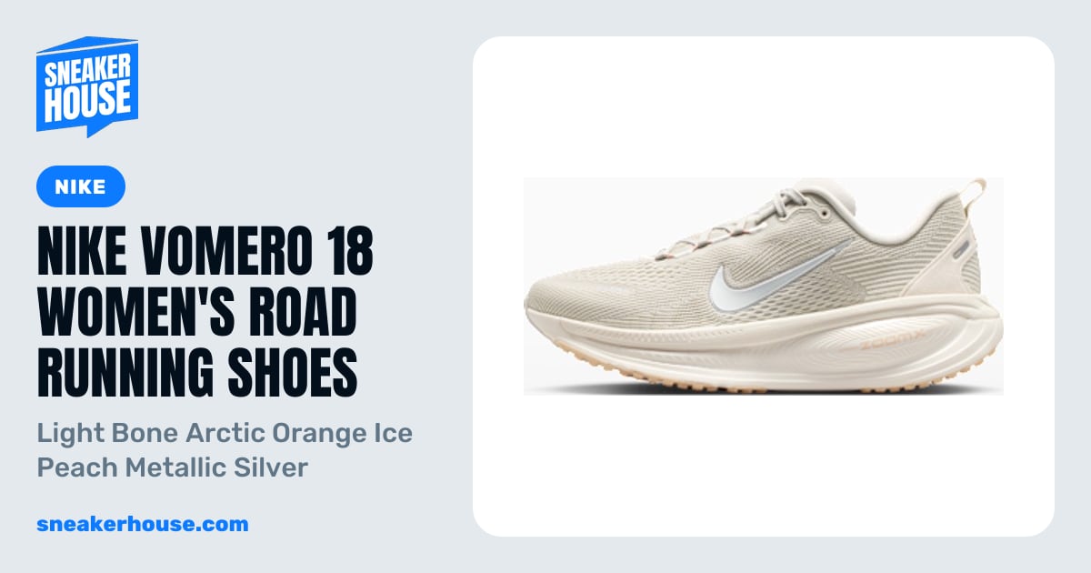 Nike Vomero 18 Women's Road Running Shoes - Light Bone Arctic Orange ...