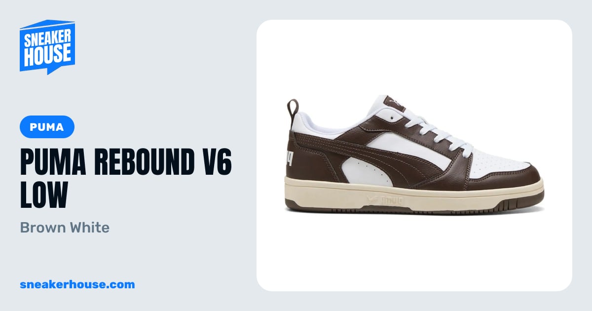 Puma Rebound V6 Low - Brown White | SneakerHouse